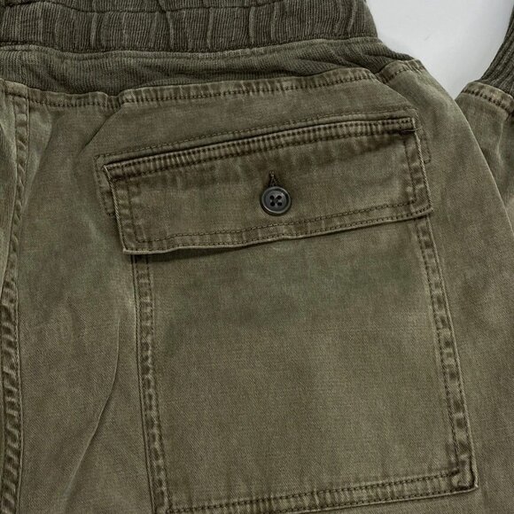 James Perse Mixed Media Pants • Size 2 • Army Green Ribbed Cuffs & Patch Pockets - Picture 10 of 10